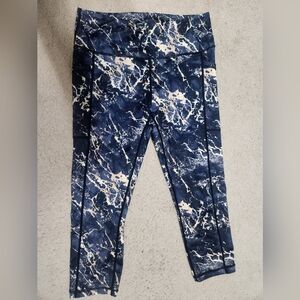 Constantly Varied Gear Navy and Gold Marble Leggings